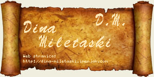 Dina Miletaški vizit kartica